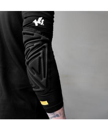 Keepersport Elbow Guards | Shock Absorbing & Breathable Protection for Football Volleyball Handball | Non-Slip Unisex Adult Sizes S-XXL - Black - Buy Online on GoSupps.com