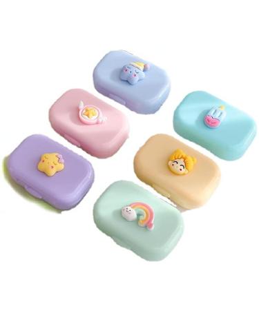 Miedeon contact lens container 4er contact lenses case portable travel contact lens container contact lens container etui contact lens dinner screw closure storage travel set (multicolored)