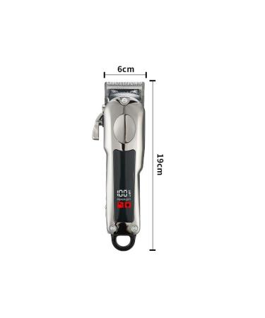 Retro Electric Hair Clipper with LED Digital Display - Rechargeable Home Hair Cutting Tool (19cm - Buy Online on GoSupps.com
