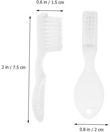 Buifulsic 20-Pack Mini Toothbrushes Soft Nylon Short Handle Safe for Travel & Prisons Clear White Design - Buy Online on GoSupps.com