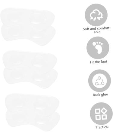 Mobestech Women's High Heel Cushions 6 Pairs Transparent Gel Heel Pads & Stickers for Ultimate Comfort | Perfect Anti-Slip Foot Support - Buy Online on GoSupps.com