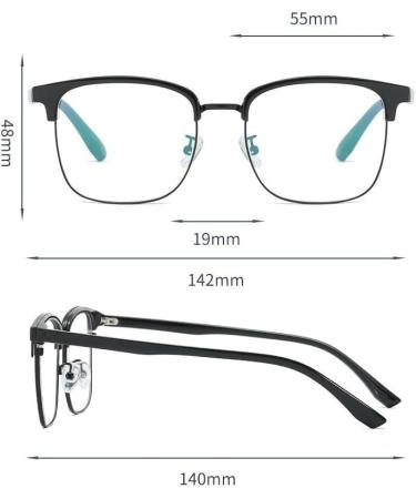 Parwana Anti-Blue Light Reading Glasses +250 C1 | Fatigue Relief & Presbyopia | Large Flat Light Mirror - Buy Online on GoSupps.com