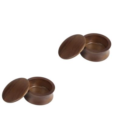 Beavorty 2st beardable cleaning up shaving soap cup razor soap shell shaving foam men shave soap shell shaving shell with lid of wooden adjust shaving brushes bamboo