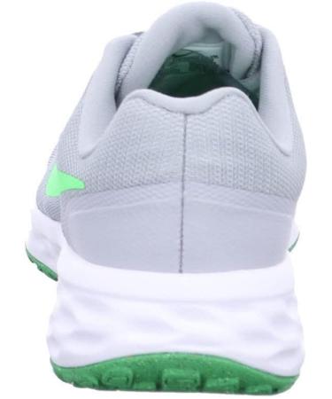 Nike Revolution 6 Nn (Gs) Unisex Gymnastics Shoe - 36 EU Lt Smoke Grey/Green Strike - International Shipping Available - Buy Online on GoSupps.com