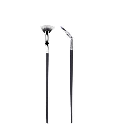 Dolly Mascara Fan Brush Set for Natural Lifted Effects - Angled Eyelash Makeup Tools (2 PCS) - Buy Online on GoSupps.com