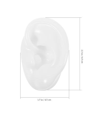 POPETPOP Silicone Ear Model Earmold for Earrings Acupuncture Jewelry - White - Buy Online on GoSupps.com