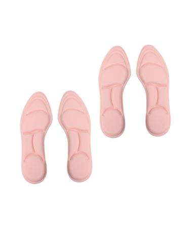 Healeved 2 Pairs High Heel Inserts for Women Running Insoles for Women Orthotic Insoles High Heel Pads Women Insoles for Shoes Arch Support Insoles Absorption Pad Plug-in Miss Sole of Foot Pink 25X8.8cm