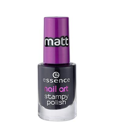 essence - Nageldesign - nail art stampy polish - 02 stamp me! Black