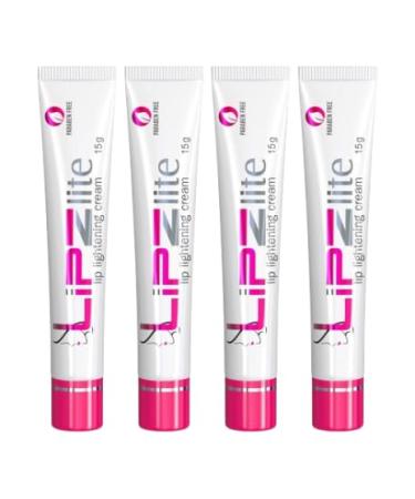 100% Orignal Lipzlite Lip Lightening Cream - 2.11Oz | 4 X 15 gram Pack of 4