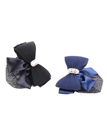 VASANA Two-Way Hair Net with Bow for Women - Stylish Hair Accessory for Work Office and Hotel | Black Hair Clip - Buy Online on GoSupps.com