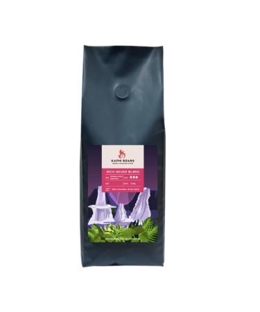 Kaphi Beans Roasted Coffee - Rich House Blend - Dark Roast - 100% Arabica Beans - Freshly Roasted Whole Beans (Pack of 1kg)