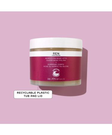 REN Moroccan Rose Sugar Body Polish - Hydrating & Smoothing Formula for All Skin Types - Buy Online on GoSupps.com
