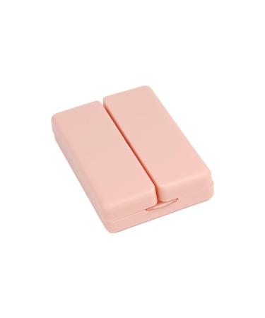 Foldable Daily Pill Organizer 7 Compartments Portable and Magnetic Design PP Material for Secure Medicine Storage(Pink)