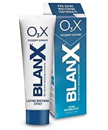 BlanX Pro Shine Whitening O3X Oxygen Power Non-Abrasive Peroxide Free Toothpaste - 75ml (Pack of 2)