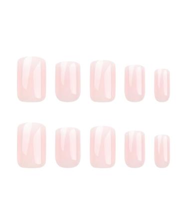 Justotry 24-Piece Glossy White Press-On Nails | Short Angular Fake Nails | French Square Design | Perfect for Women - Buy Online on GoSupps.com