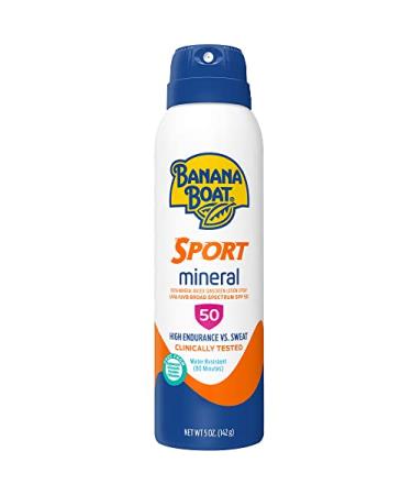 Banana Boat Mineral Sport Sunscreen C-Spray SPF 50 - 5 oz | Buy Internationally - Water Resistant Lightweight Protection - Buy Online on GoSupps.com