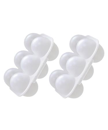 PRETYZOOM 2pcs Portable Egg Box Eggs Fridge Egg Container for Refrigerator Egg Boxes Travel Egg Tray Egg Plate