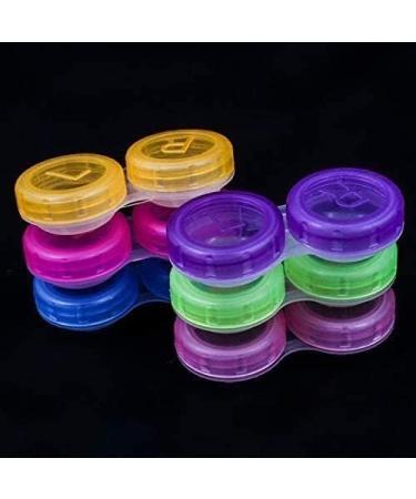 Mini Contact Lens Case Travel Kit - Portable Organizer with Mirror | Small Round Glasses Container - Buy Online on GoSupps.com