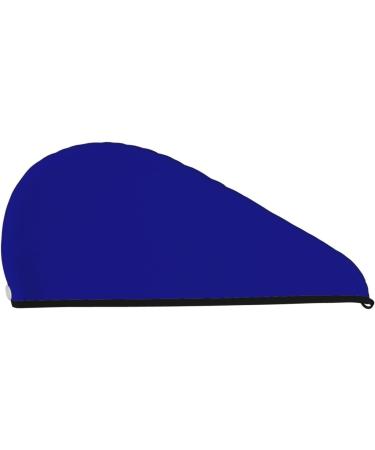 Navy Microfiber Hair Towel | Super Absorbent Wrap for Women | Quick Dry Coral Velvet Cap for Long Curly & Thick Hair - Buy Online on GoSupps.com