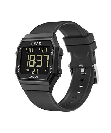 Unisex Digital Wrist Watch Mens Digital Watch Fashion Watch with High Resolution LED Ultra-high Definition Display Stainless Steel Case and Strap Waterproof Multifunctional Watch B1
