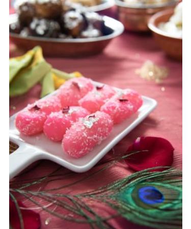 Rakhi Diwali Special (Pink Chum Chum 1kg) Gift Hamper for Brother Sister Delicious Indian Traditional Sweets Best Gift For All Occasions Tasty Treat For Family & Friends Sold By Kidzbuzz