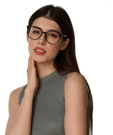 Firmoo Blue Light Filter Gaming & Reading Glasses for Men & Women - Anti Blue Light Protection - Black with Gold - 0.0x Thickness - Buy Online on GoSupps.com