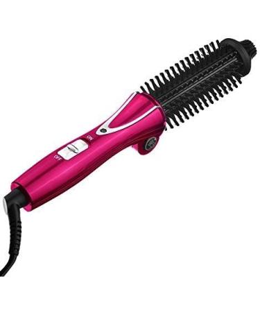 Mini Collapsible Hair Curler: Tangle-Free Dual Voltage Curling Iron Brush & Volumizer Tourmaline Ceramic Ionic Hot Brush - Travel-Friendly Styling Wand (Rose) - Buy Online on GoSupps.com