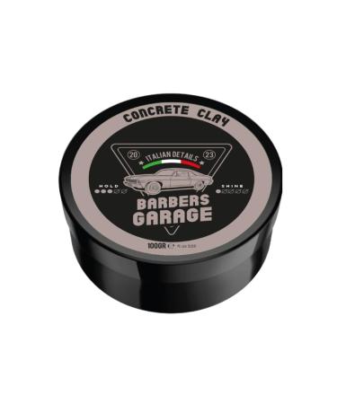 Barbers Garage Concrete Clay (100g) – Italian Details – For Beard & Hair, Medium Hold, Matte Finish – Hair Wax with Clay, Beard Clay