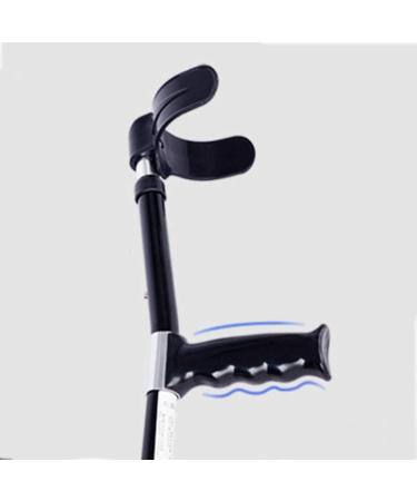 PSMPENG LRVTREC Forearm Crutches Adjustable Black Open Cuff Crutches for Elderly Handicapped Disabled Walk Easy Crutches with Handle Lightweight Aluminum Walking Stick Lightweight Arm Crutch - Buy Online on GoSupps.com