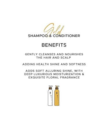 Buy GK Hair Gold Shampoo & Conditioner Duo - Moisturizing Hair Care with Free Argan Oil Serum | Argan Oil Shea Butter Natural Oils for Shine & Protection - International Shipping Available - Buy Online on GoSupps.com
