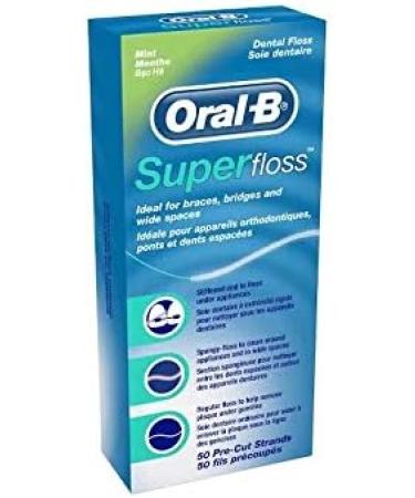 Oral-B Superfloss Dental floss 50 pieces Pack of 12 (12x 50 pieces) 50 Count (Pack of 12) - Buy Online on GoSupps.com