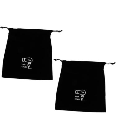OHPHCALL 4 Pcs Velvet Bag Hair Tool Travel Bag Hair Dryer Bag for Travel Hairdryer Bag Blow Dryer Bag Flannel 30.00X26.00X0.50CMx2pcs Blackx2pcs - Buy Online on GoSupps.com