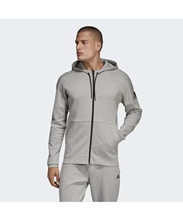 adidas Men's Id Stadium Full-Zip Hoodie - Small - Mgsogr/Rawwht - Buy Online on GoSupps.com
