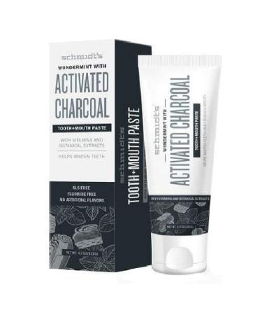 Schmidt's Wondermint with Activated Charcoal Toothpaste, 4.7 oz (Pack of 2)