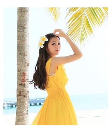 Hawaiian Hair Flower Clip Barrettes for Women - 6pc Set for Luau, Thin Hair, and Girls - Plumeria Hawaii Hair Accessories - Buy Online on GoSupps.com