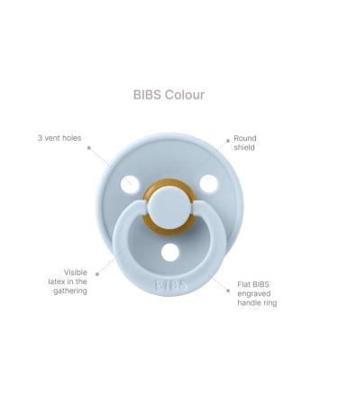BIBS COLOUR Symmetrical 4-Pack Dummies - BPA-Free Natural Rubber Soothers for 0-6 Months - Cloud Mix - Made in Denmark - Buy Online on GoSupps.com
