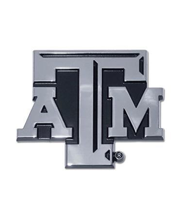 Texas A&M TAMU University Aggies Metal Auto Emblem (Chrome)