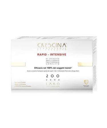 Labo Crescina Transdermic Rapid Intensive double treatment against hair loss and regrowth 200 men 20 + 20 ampoules
