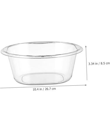 OFFSCH Transparent Plastic Washbasin Wash Basin Plastic Face Cleaning Basin Salon Washing Basin Wash Plastic Basin Foot Soaking Basin Kitchen Sink Bowl Wash Bowl Vegetable Bowl Baby Large Transparent 26.7x25.7cm - Buy Online on GoSupps.com