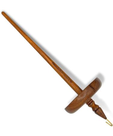 Revolution Fibers Handcrafted Top Whorl Drop Spindle for Hand Spinning - 11 Shaft, 3.25 Whorl - Rosewood Flora - Buy Online on GoSupps.com