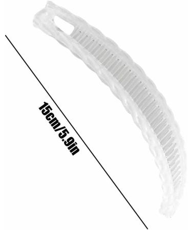 Banana Clincher Combs Ponytail Holder Clip Classic Ponytail Banana Clip Fashion Fishtail Hair Clip for Thick Fine Curly Hair Transparent - Buy Online on GoSupps.com