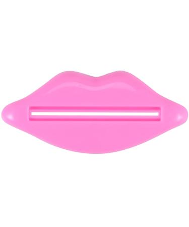 Dewedrt Home Multifunctional Bathroom Toothpaste Cream Squeezer Lip Shape (Pink and Red Random Send)