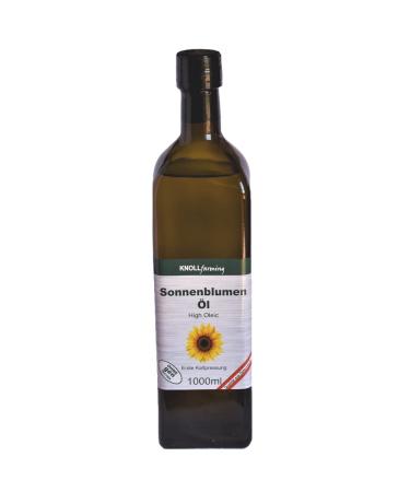 High oleic sunflower oil 1000ml - high heatable - gently cold -pressed - high proportion of simply unsaturated fatty acids from Knollfarming