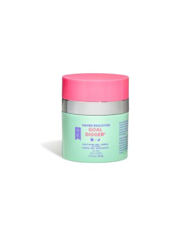 Higher Education Skincare GOAL DIGGER Gel Cr me for Dry & Sensitive Skin 1.7 fl. oz. Silky Formula Daily Facial Moisturizer with Hyaluronic Acid Spirulina Ginger Root and Cucumber Extract