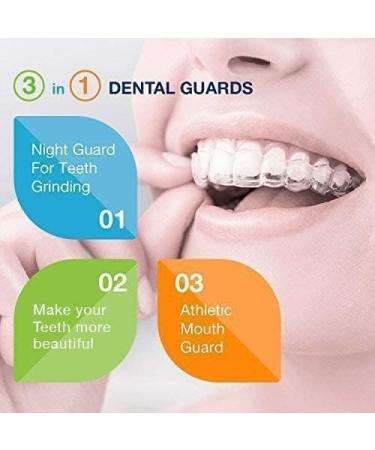 Teeth Grinding Mouth Guard 8 Pack - Bruxism & Clenching Dental Guard for Nighttime - 2 Sizes - Buy Online on GoSupps.com