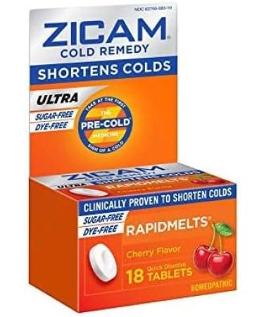 Zicam Ultra Rapidmelts Cherry 18ct - Fast-Acting Cold Relief - Buy Online on GoSupps.com
