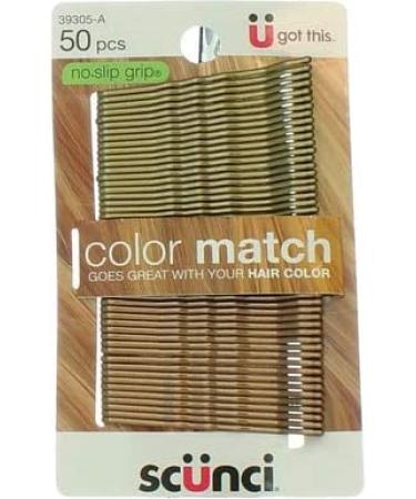 Scunci No Slip Grip Bobby Pins for Blonde Hair - 50 Pack - Buy Online on GoSupps.com