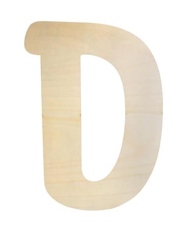 Large Wooden Letters 30cm Wooden Letter for Crafts Children's Names Capital Alphabet 5mm Thick Unfinished MDF Wood Slices Nursery Wall Hanging Art Sign Board Painting Home Decor (D)