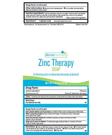 DermaHarmony 2% Pyrithione Zinc (ZnP) Bar Soap 4 oz - For Seborrheic Dermatitis, Dandruff, Psoriasis, Eczema & More - Buy Online on GoSupps.com