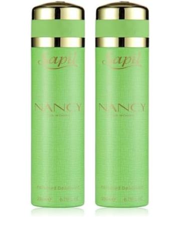 Sapil Nancy Green - Deodorant Spray for Women - Scented Deodorant for Long-Lasting Odor Protection - Floral Fruity and Musky Deodorant Spray - Keeps You Fresh and Odor Free All Day - 6.76 oz Pack of 2